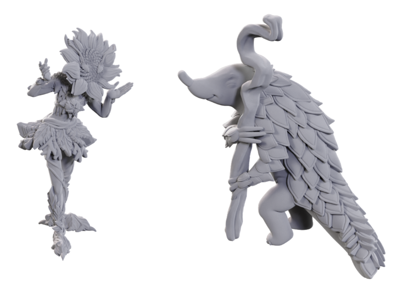 Pathfinder Battles Miniatures: Wave 25 - Sunflower Leshy And Fruit Leshy