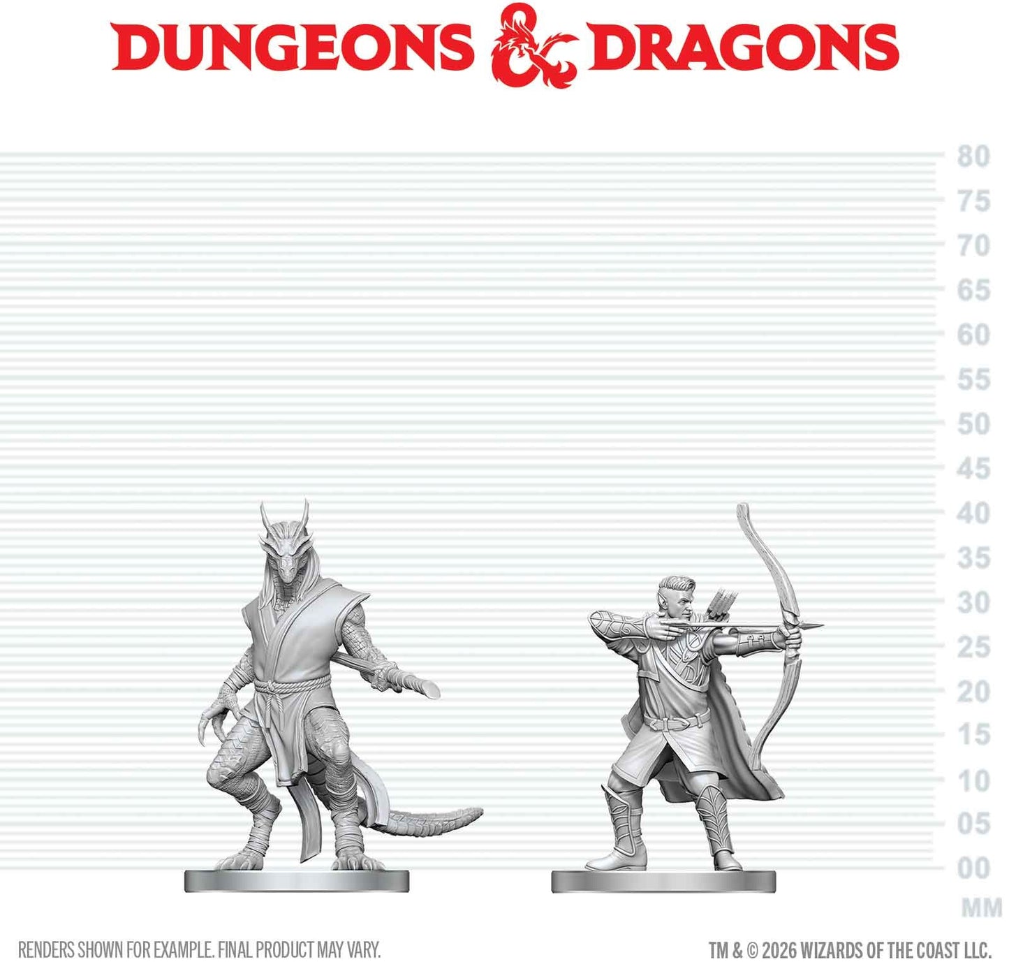Dungeons & Dragons Nolzurs Miniatures: Wave 29 - Elf Ranger & Dragonborn Monk