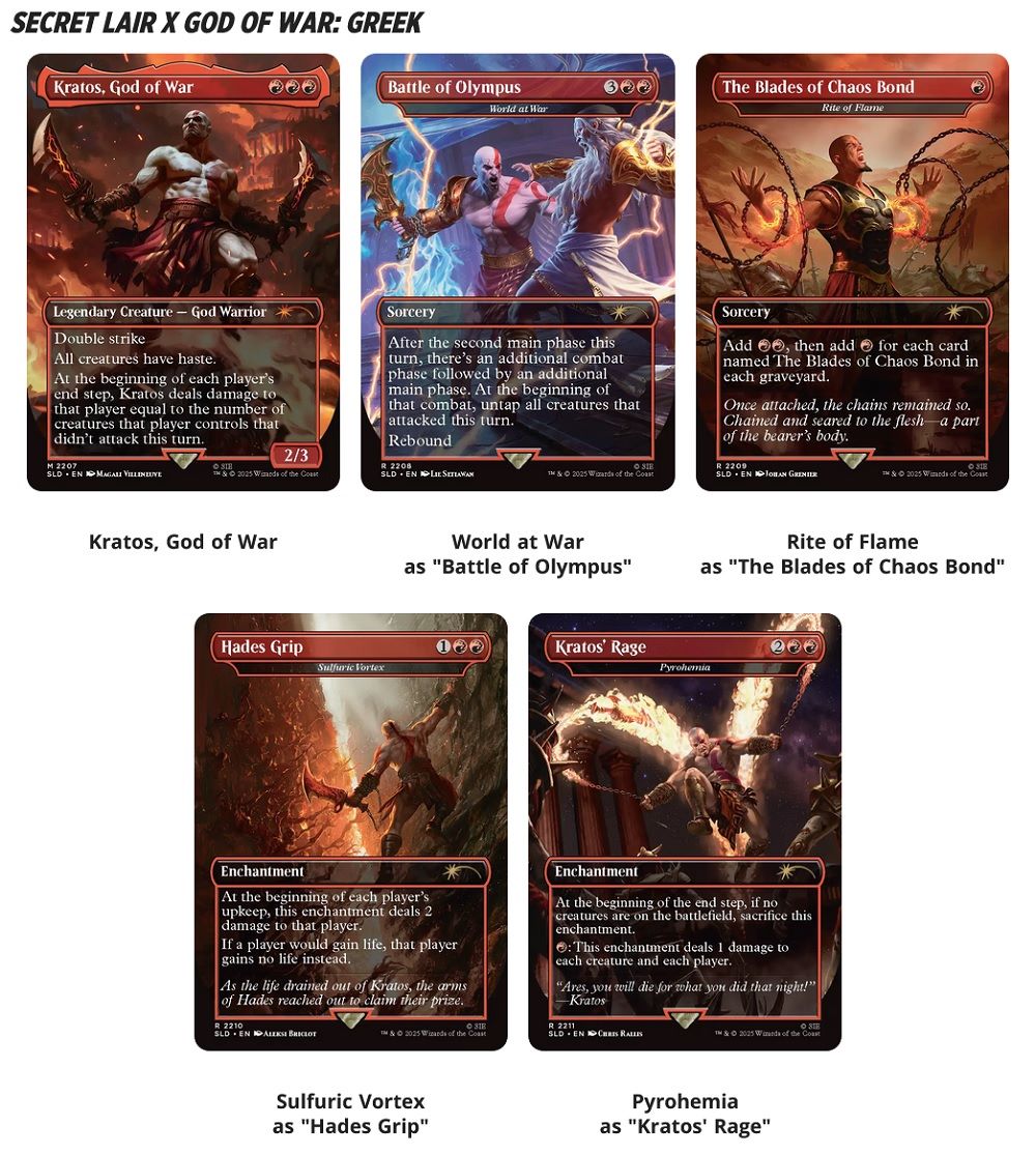 MTG Secret Lair: Playstation God Of War Vengeance Regular