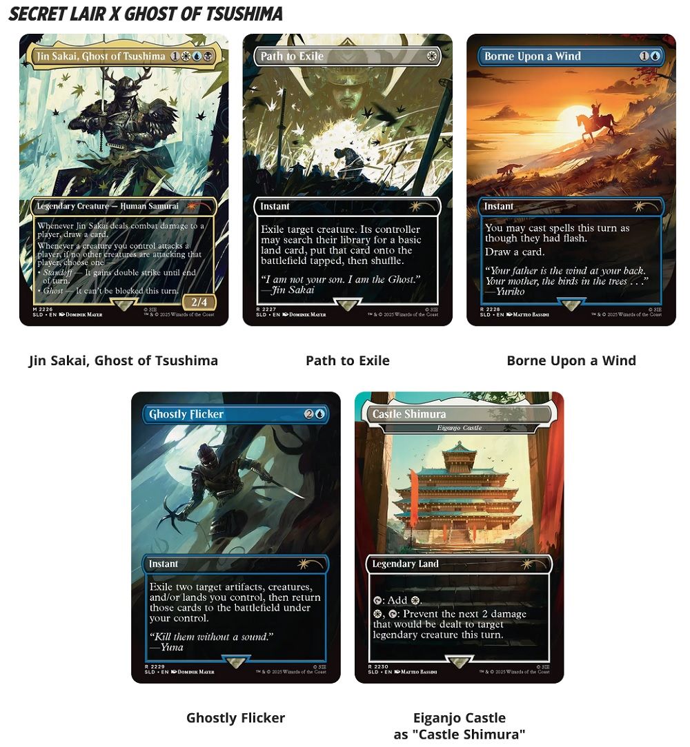 MTG Secret Lair: Playstation Ghosts Of Tsushima Shadow Samurai Regular