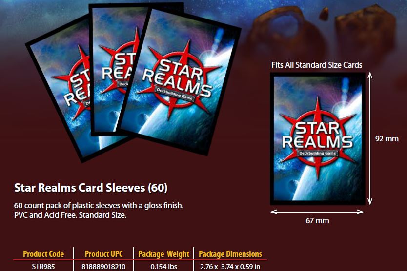 Star Realms: Sleeves 60 Count