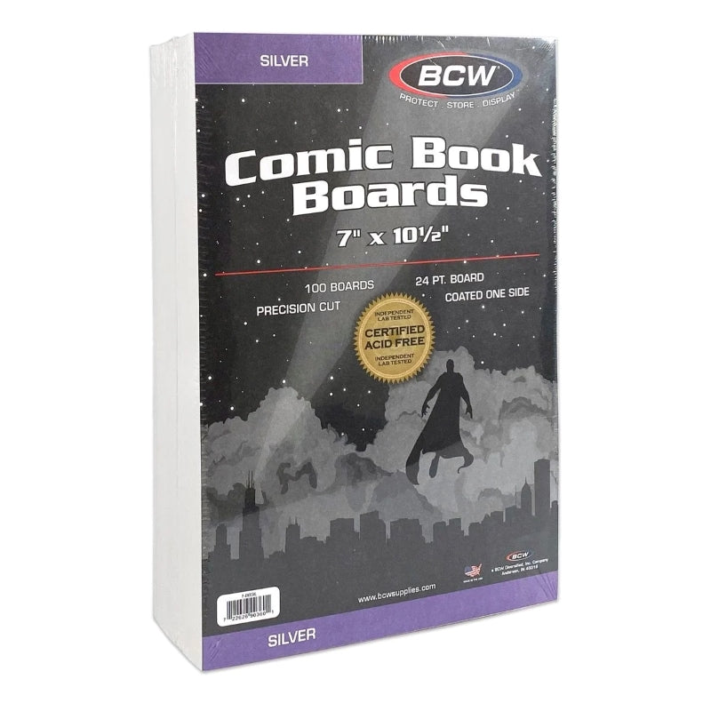 BCW: Comic Book Backing Boards 100 Pack - Silver