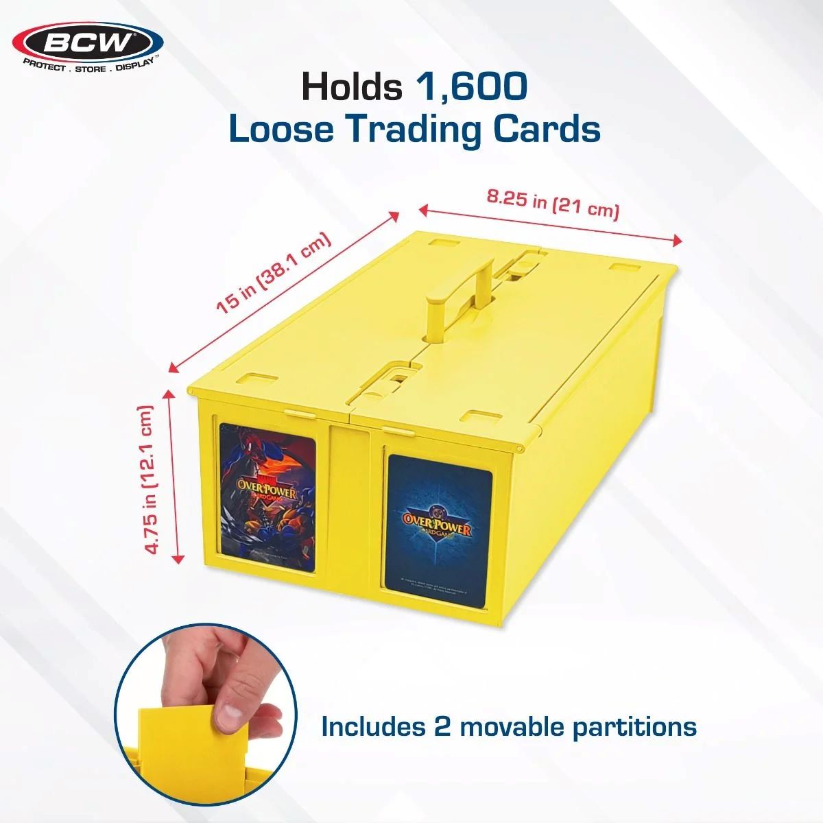 BCW:  Collectible Card Bin 1600 - Yellow