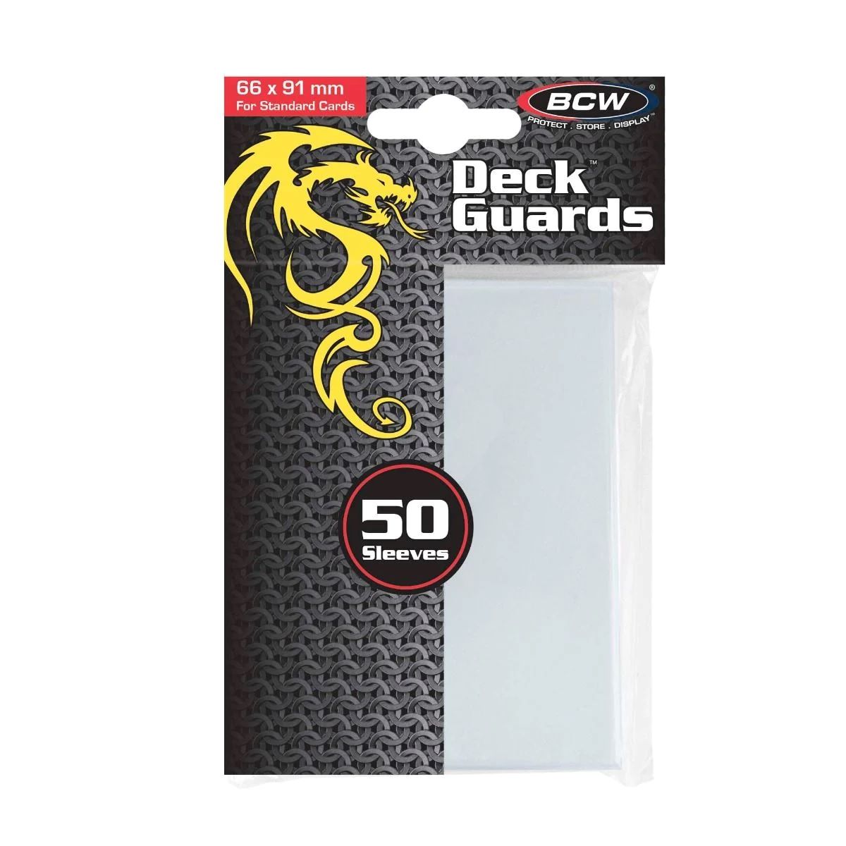 BCW: Deck Guard Anit-Glare Sleeves 50 Pack - Clear