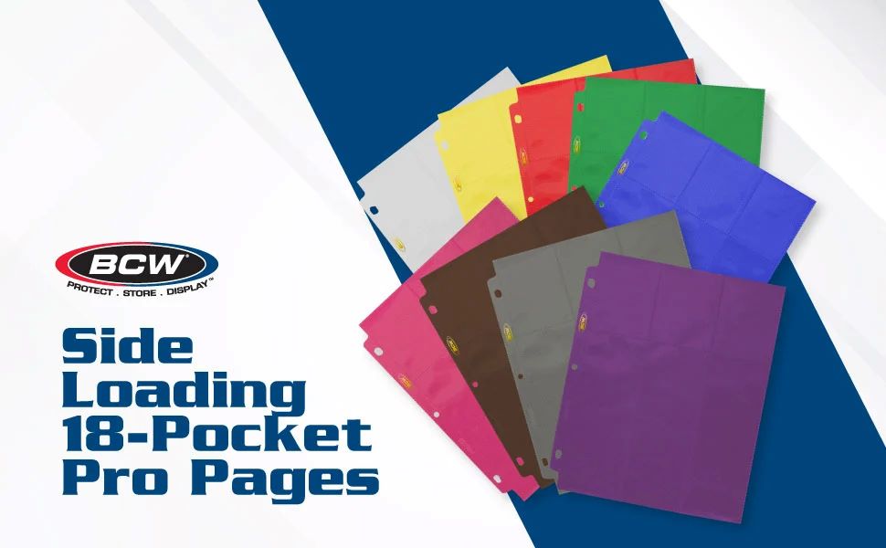 BCW: Side Loading 18-Pocket Pages - Orange