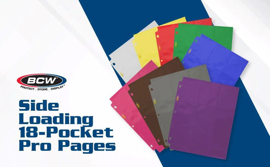 BCW: Side Loading 18-Pocket Pages - Gray