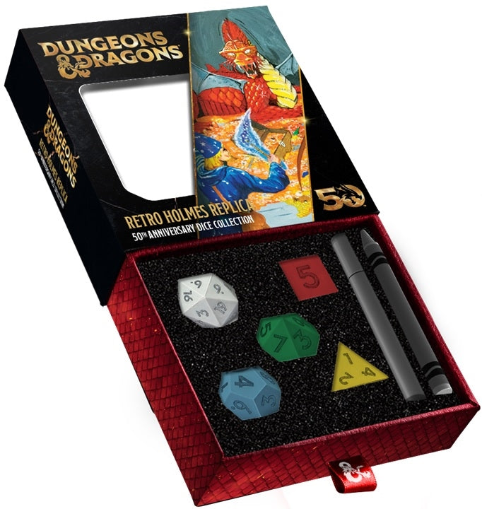 Dungeons & Dragons:  50th Anniversary Commorative Dice Set - Holmes Retro