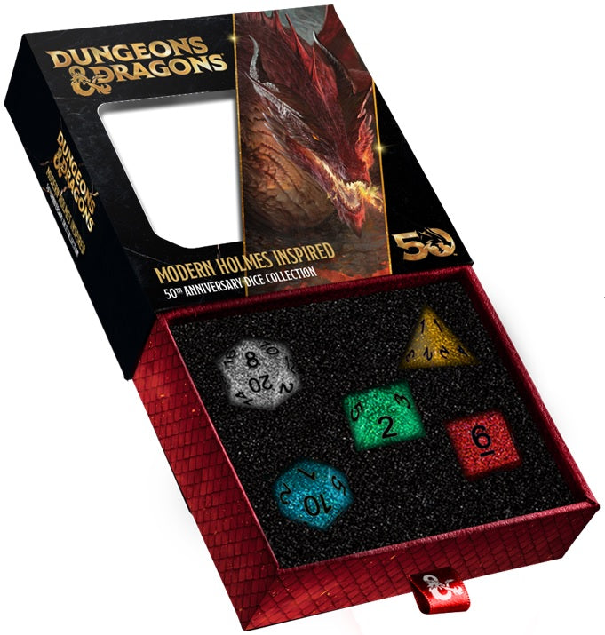 Dungeons & Dragons:  50th Anniversary Commorative Dice Set - Holmes Modern