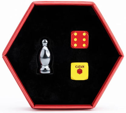 Catan: Premium Robber & Metal Dice Set - Hematite