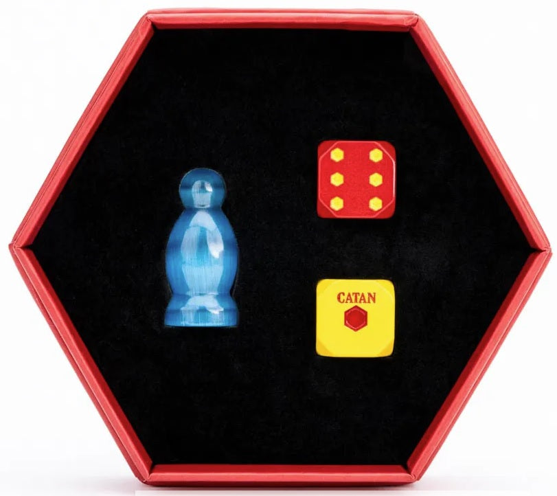 Catan: Premium Robber & Metal Dice Set - Opalite