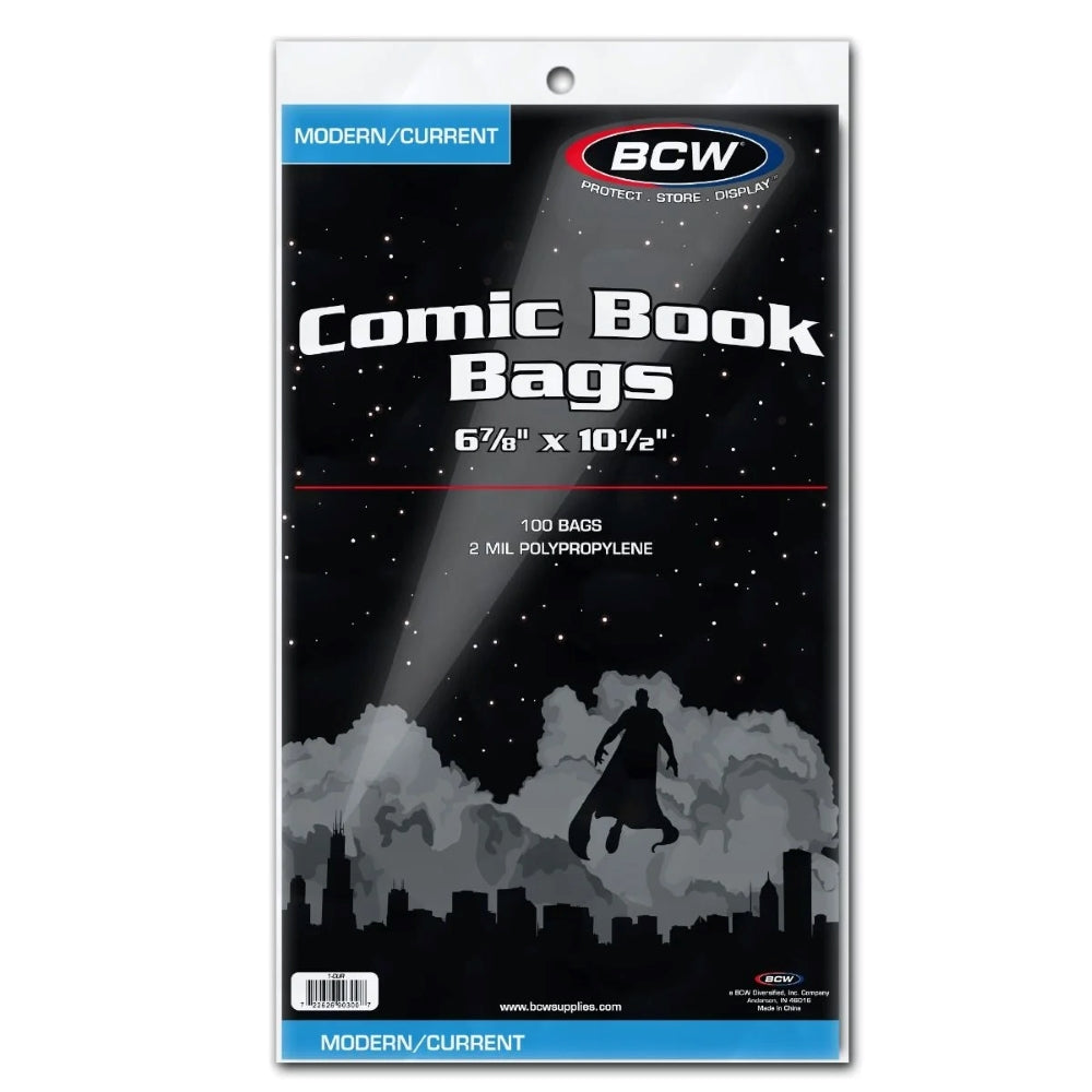 BCW: Comic Book Bags 2 Mil Polypropylene 100 Pack - Current/Modern