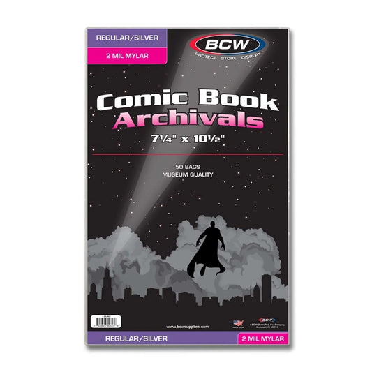 BCW: Comic Book Archivals 2 Mil Mylar 50 Pack - Regular/Silver