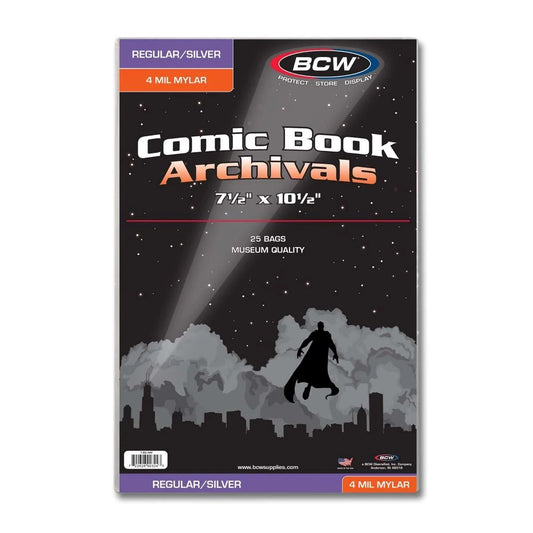 BCW: Comic Book Archivals  4 Mil Mylar 25 Pack - Regular/Silver