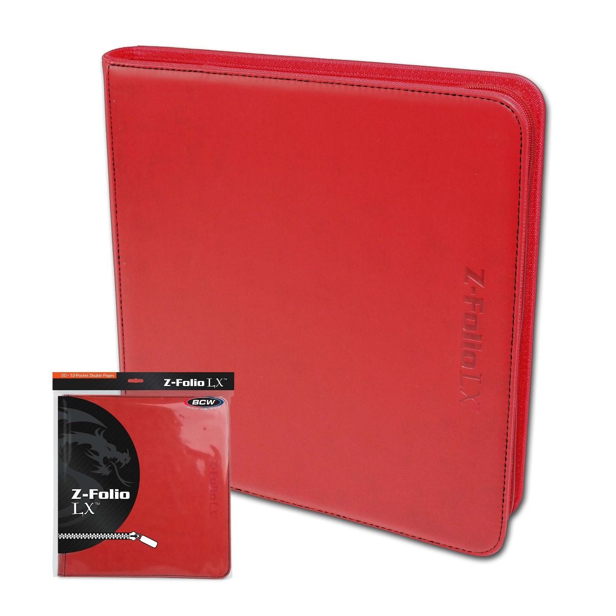 BCW:  Z-Folio 12-Pocket LX Album - Red