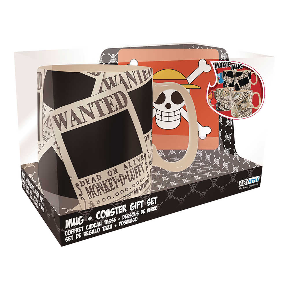 One Piece: Wanted Poster Heat Change Mug And Coaster Set