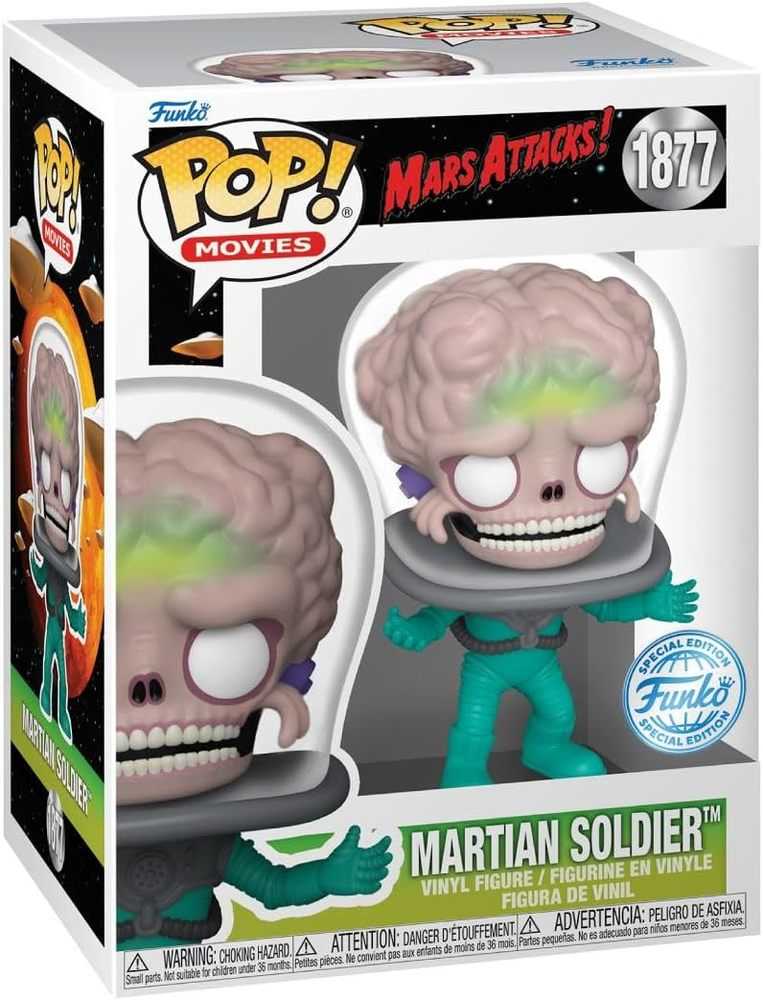 Pop Movies Mars Attacks Martian Soldier Glows In Dark Figure