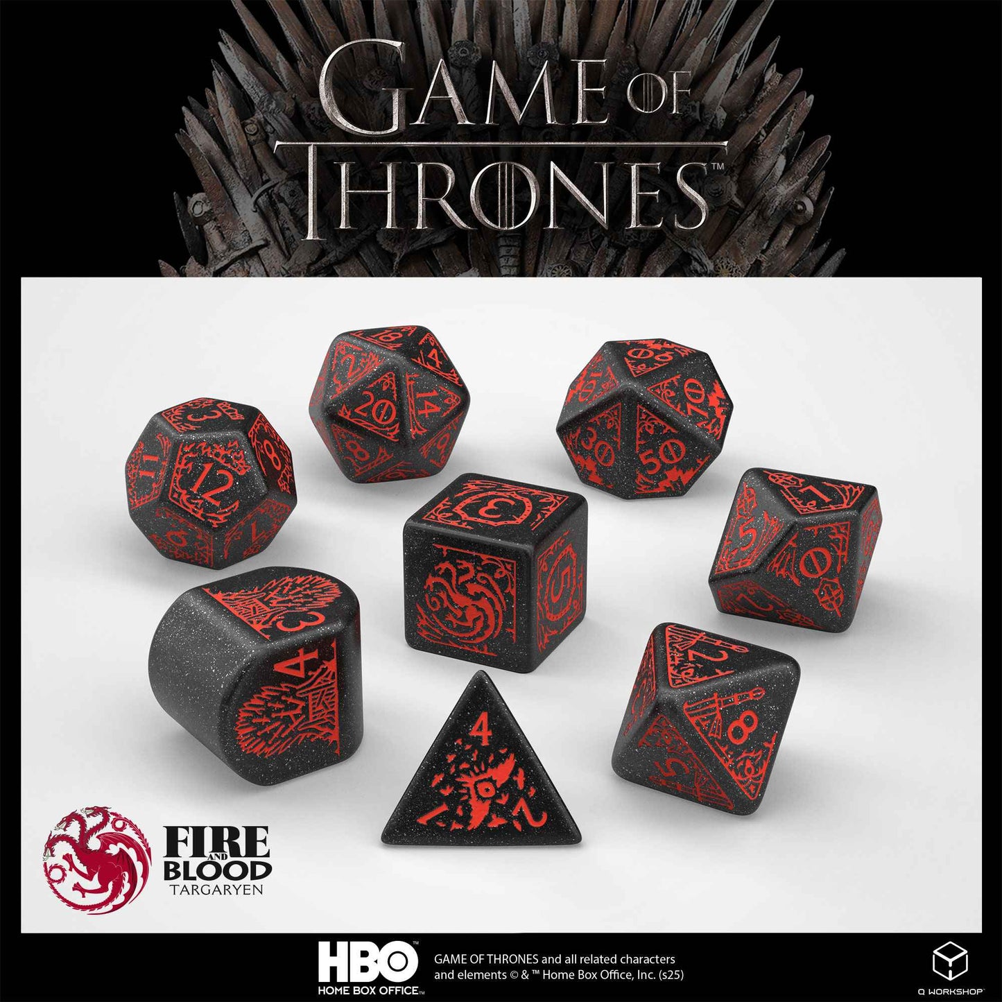 Game Of Thrones: Targaryen Dice Set