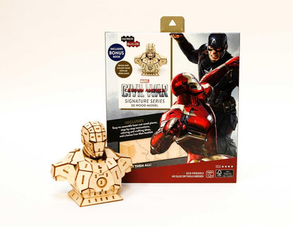 Iron Man Deluxe Book And 3D Wood Model