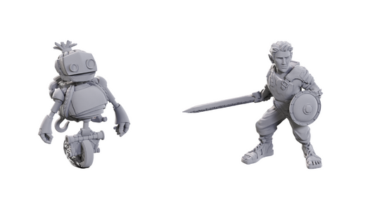 Critical Role Unpainted Miniatures: Wave 23 - Orym, Of The Air Ashari & Fresh Cut Grass