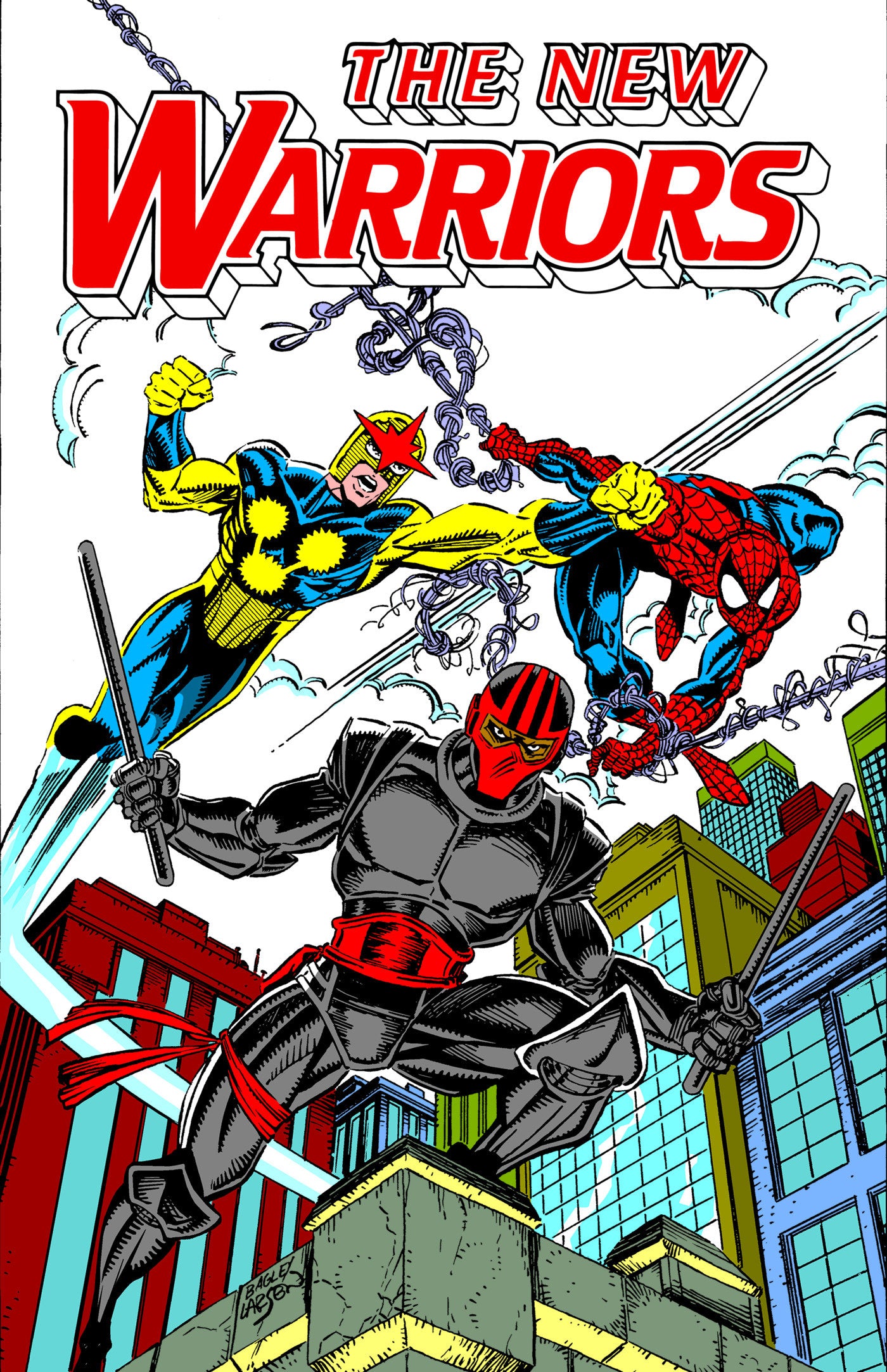 New Warriors: Nova & Night Thrasher Omnibus Mark Bagley Cover [Direct Market Only]