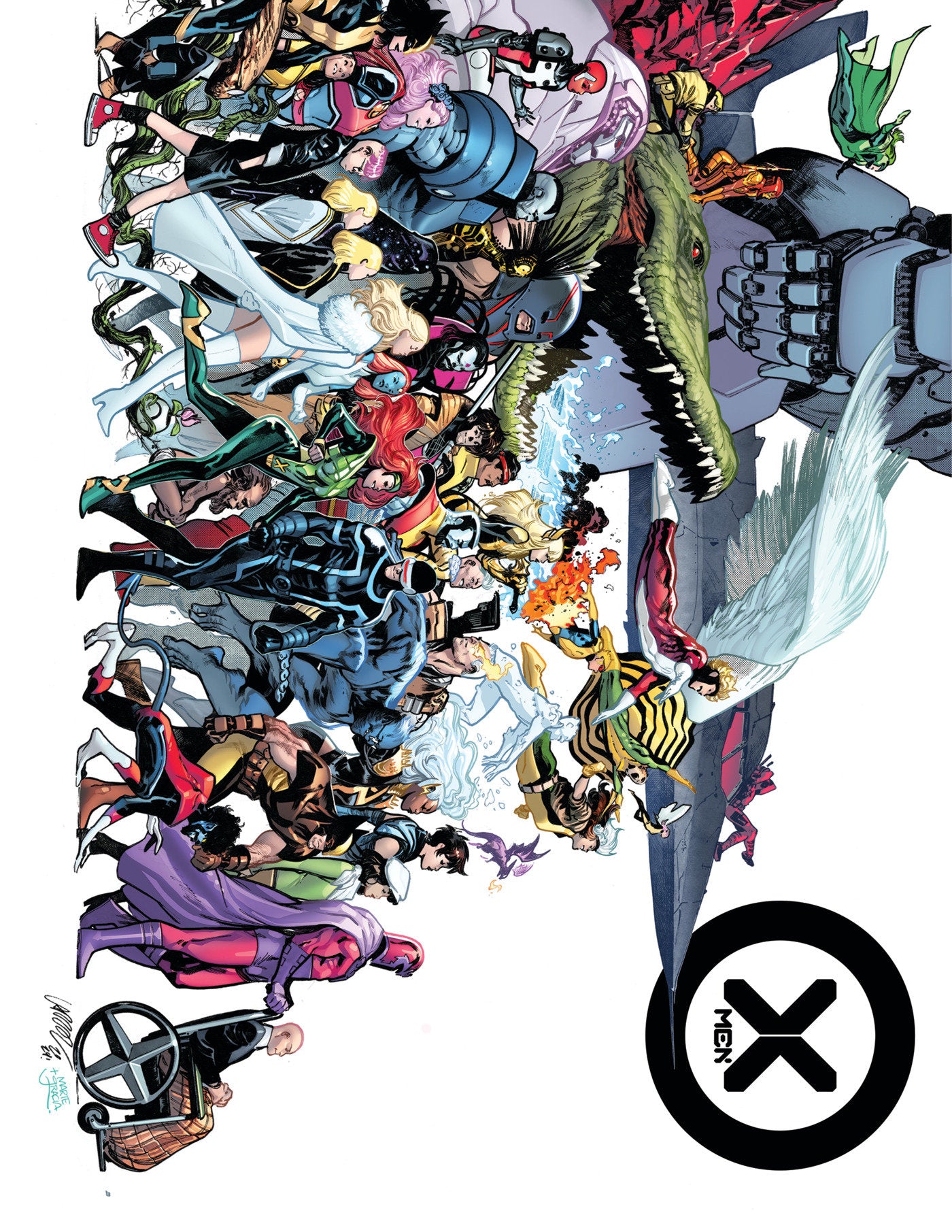 Fall Of The House Of X/Rise Of The Powers Of X Omnibus Pepe Larraz Cover [Direct Market Only]