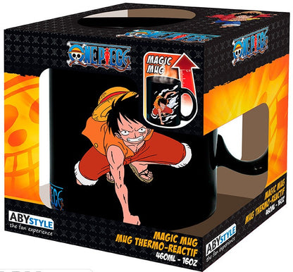 One Piece: Heat Change 460ml Mug - Luffy & Ace