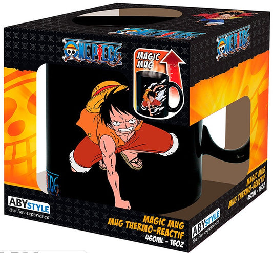One Piece: Heat Change 460ml Mug - Luffy & Ace