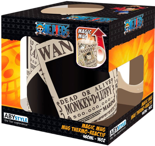 One Piece: Heat Change 460ml Mug - Wanted Poster