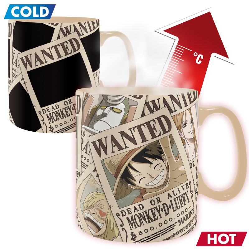 One Piece: Heat Change 460ml Mug - Wanted Poster
