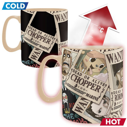One Piece: Heat Change 460ml Mug - Wanted Poster