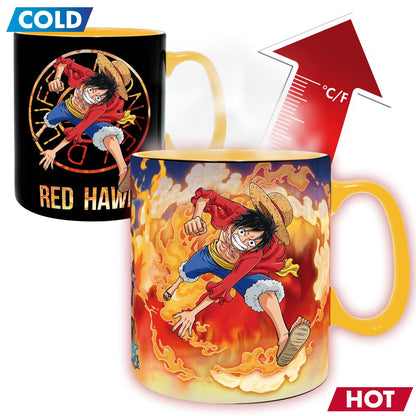 One Piece: Heat Change 460ml Mug - Luffy & Sabo