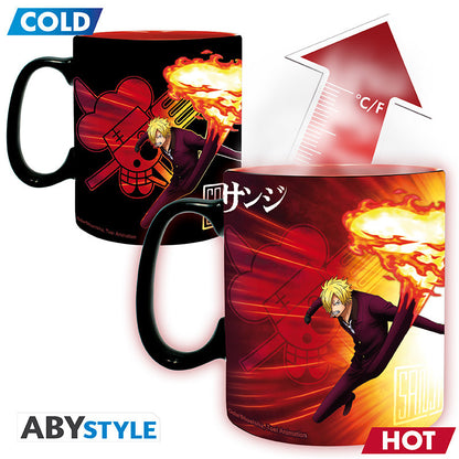 One Piece: Heat Change 460ml Mug - Zoro & Sanji
