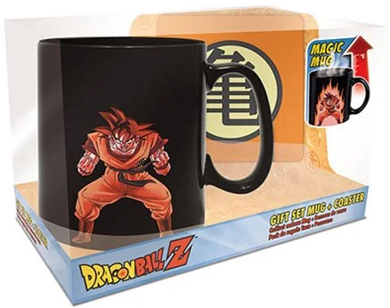 Dragon Ball Z: Heat Change Mug 460ml & Coaster - Goku Pack