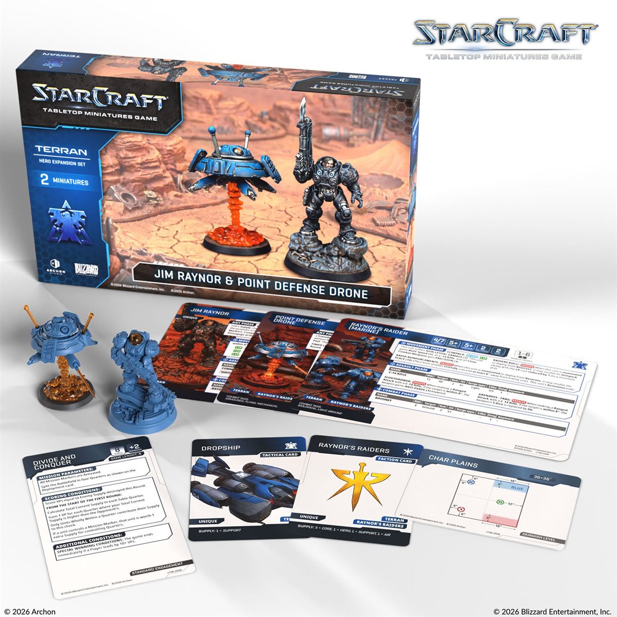 Starcraft: The Miniatures Game - Wave 1 Terran Jim Raynor (Raynor's Raiders) Hero Expansion Set [PREORDER]