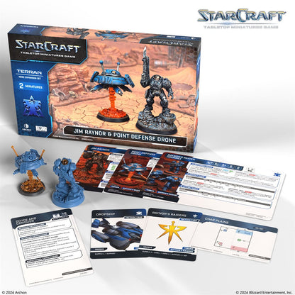 Starcraft: The Miniatures Game - Wave 1 Terran Jim Raynor (Raynor's Raiders) Hero Expansion Set [PREORDER]