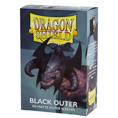 Dragon Shield: Matte Sleeves 100 Count – Black Outer