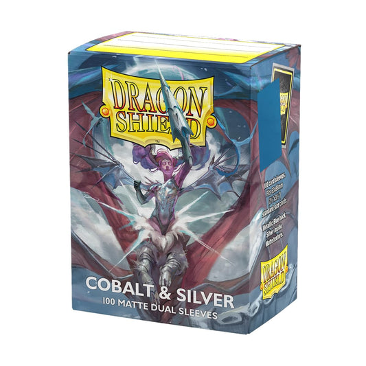 Dragon Shield: Matte Dual Anniversary Special Edition 100 Count – Cobalt & Silver