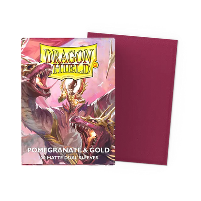 Dragon Shield: Dual Matte Sleeves 100 Count – Anniversary Edition Pomegranate/Gold