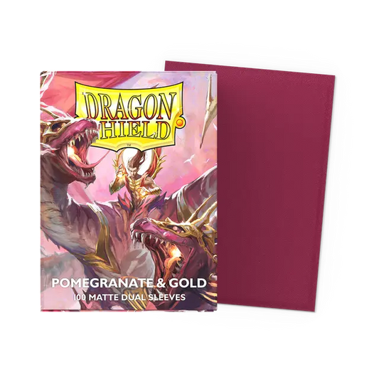 Dragon Shield: Dual Matte Sleeves 100 Count – Anniversary Edition Pomegranate/Gold