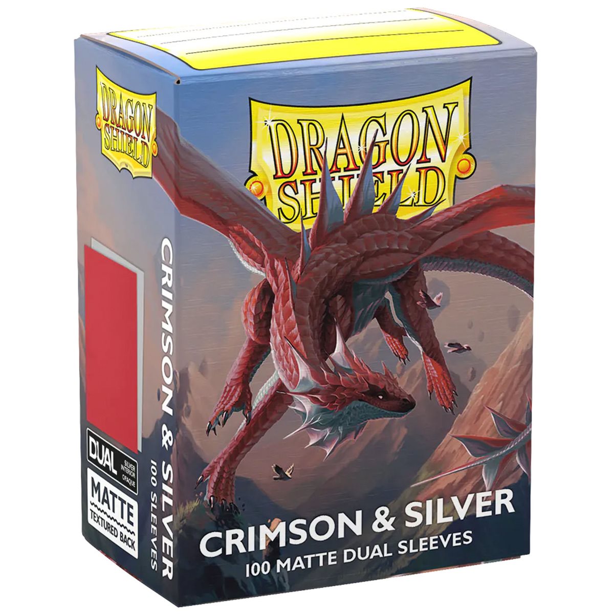 Dragon Shield: Matte Dual Sleeves 100 Count – Crimson & Silver