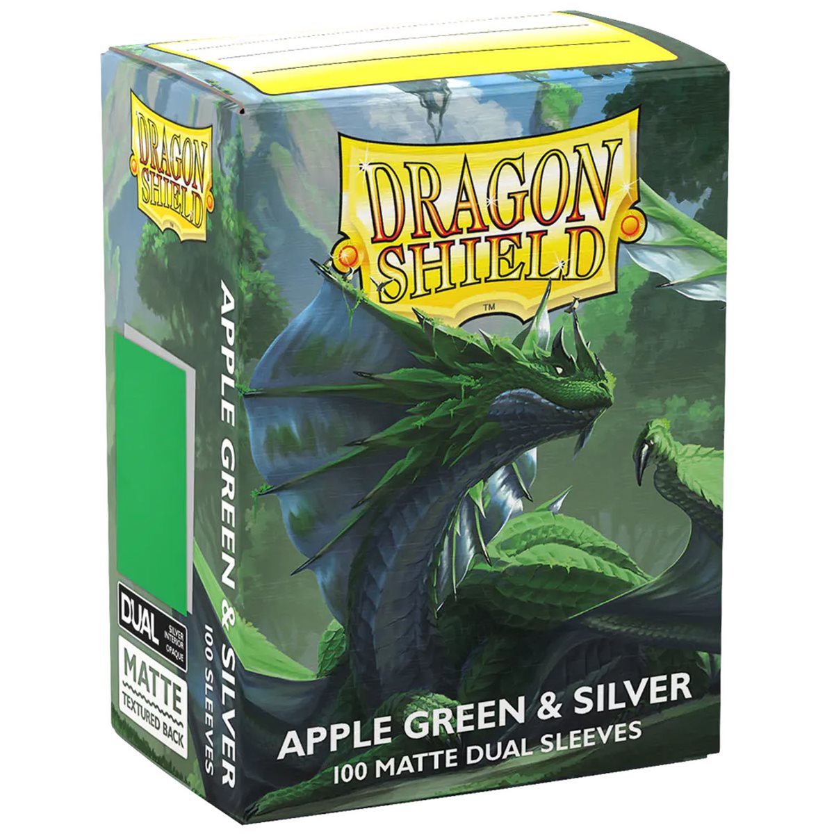 Dragon Shield: Matte Dual Sleeves 100 Count – Apple Green & Silver