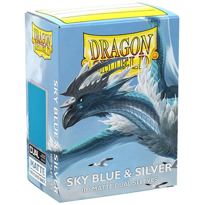 Dragon Shield: Matte Dual Sleeves 100 Count – Sky Blue & Silver