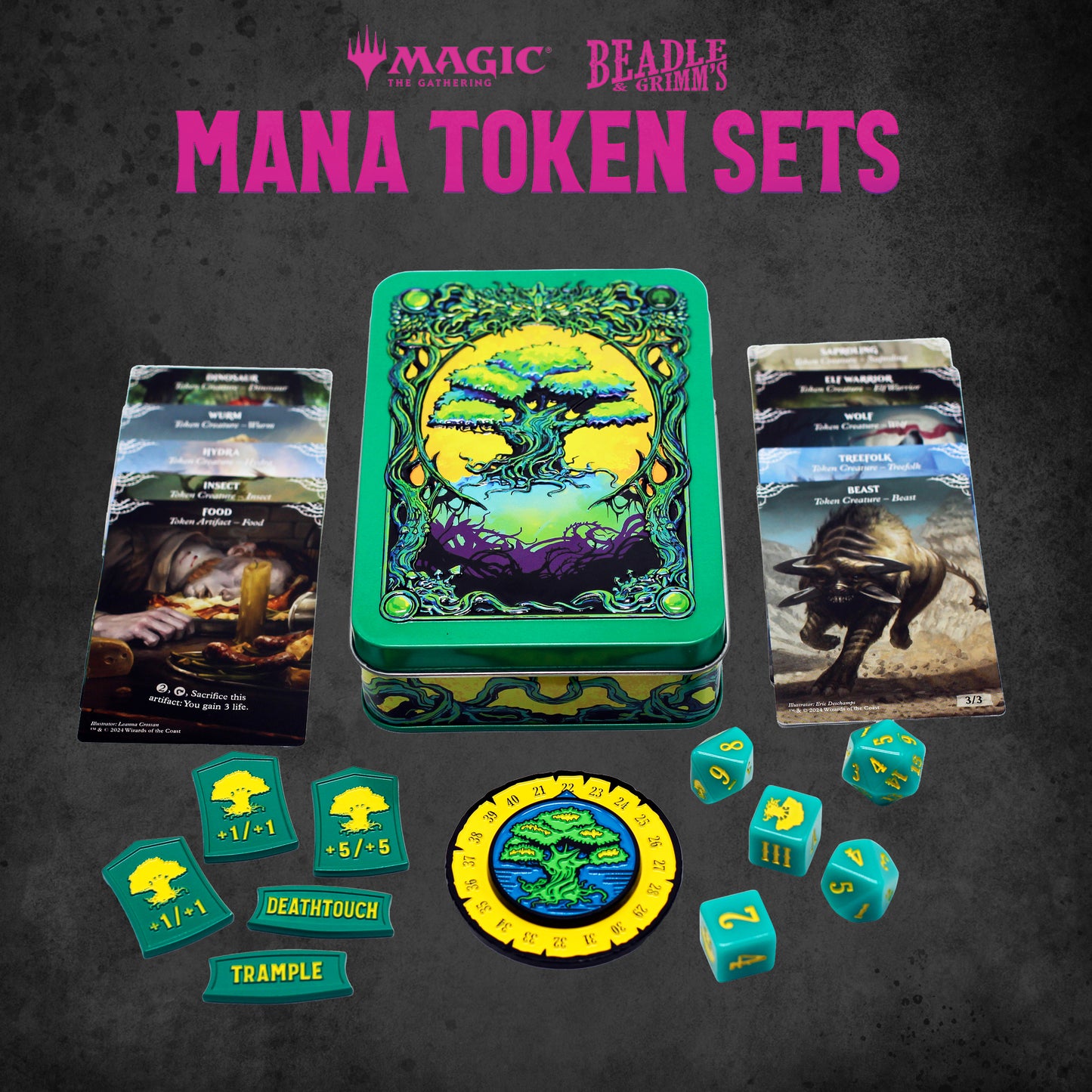 Beadle & Grimm's MTG Mana Token Set - Green