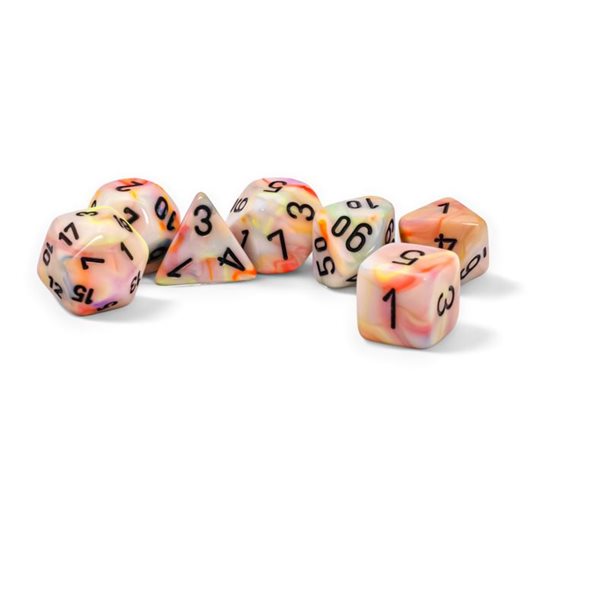 Chessex: 7 Piece Dice Set - Mega-Hedral Circus/Black