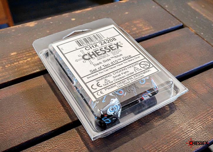 Chessex: 10D10 - Brush Dark Side/Blue