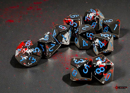 Chessex: 10D10 - Brush Dark Side/Blue