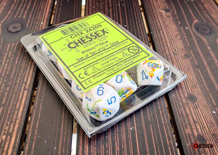 Chessex: 10D10 - Brush Breezy/Blue