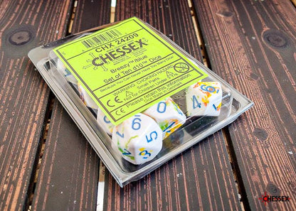 Chessex: 10D10 - Brush Breezy/Blue