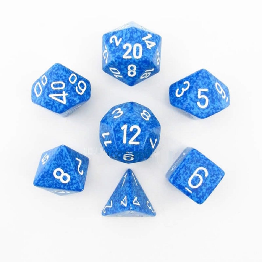 Chessex: 7 Piece Dice Set - Speckled Water