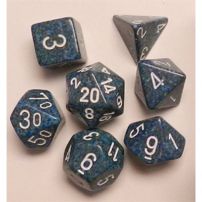 Chessex: 7 Piece Dice Set - Speckled Sea